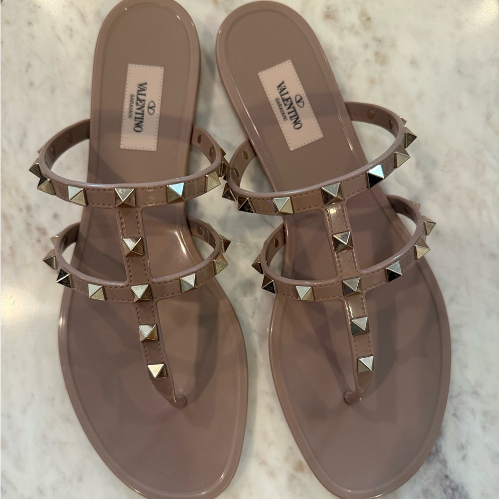 Valentino Women's Studded Sandals - Nude